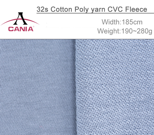 32s Cotton Poly yarn CVC Fleece