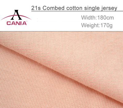 21S Combed cotton single jersey