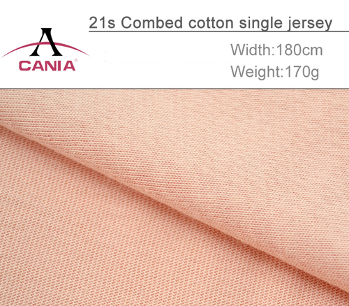 21S Combed cotton single jersey